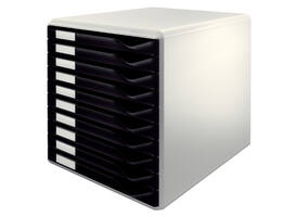 Ladenblok Leitz A4 10 laden zwart/wit