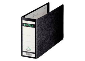 Ordner Leitz 1076 180° zonder sleuven en randbeschermers 77mm karton A5 zwart