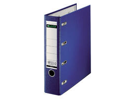 Giro-bank ordner Leitz A4 met dubbele mechaniek 80mm PP blauw