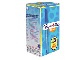 Balpen Paper Mate Inkjoy 100 medium blauw valuepack 80+20 gratis