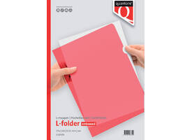 Insteekmap L-model Quantore A4 PP 0.12mm rood 25 stuks