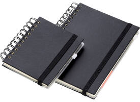 Notitieboek Quantore A5 spiraal lijn 192 pagina's 80gr zwart