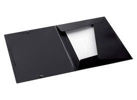 Elastomap Djois college file A4 3 klepppen PP zwart