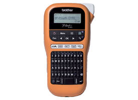 Labelprinter Brother P-touch TZe PT-E110VP draagbaar qwerty 12mm oranje