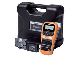 Labelprinter Brother P-touch TZe PT-E110VP draagbaar qwerty 12mm oranje