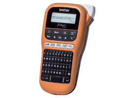 Labelprinter Brother P-touch TZe PT-E110VP draagbaar qwerty 12mm oranje