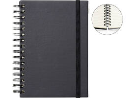 Notitieboek Quantore A5 spiraal lijn 192 pagina's 80gr zwart