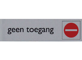 Infobord pictogram geen toegang 165x44mm