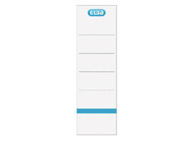 Rugetiket Elba breed 59x190mm zelfklevend wit/blauw 10 stuks