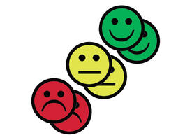 Magneet smiley 50mm emotie neutraal geel 5 stuks
