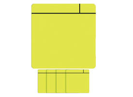 Magneet scrum 75x75mm geel 5 stuks
