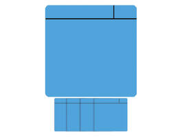 Magneet scrum 75x75mm lichtblauw 5 stuks