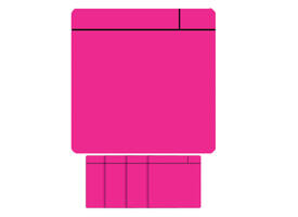Magneet scrum 75x75mm roze 5 stuks