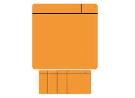 Magneet scrum 75x75mm oranje 5 stuks