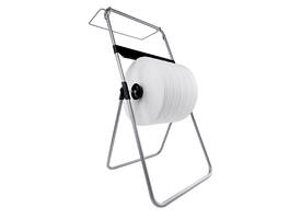 Poetspapierdispenser Satino CR1 vloerstandaard zilver 332370