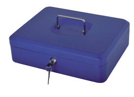 Geldkist Pavo met muntsorteerbak 300x240x90mm blauw