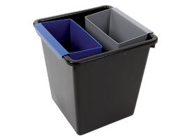 Inzetbak voor vierkante tapse papierbak blauw