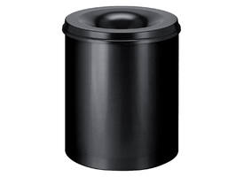 Papierbak met vlamdover Vepabins 80liter 47cm Zwart