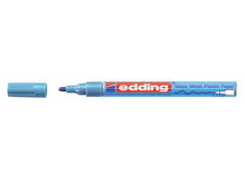 Paintmarker edding 751 op oliebasis 1-2mm metallic blauw