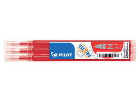 Rollerpenvulling PILOT friXion medium rood set à 3 stuks