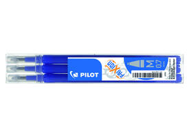 Rollerpenvulling PILOT friXion medium blauw set à 3 stuks