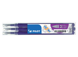 Rollerpenvulling PILOT friXion medium violet set à 3 stuks
