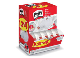 Correctietape Pritt ECO Flex 4.2mmx10m promo pack à 12+4 gratis