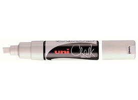 Krijtstift Uni-ball chalk schuin 8.0mm wit