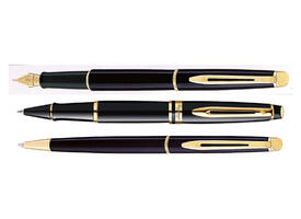 Rollerpen Waterman Expert black lacquer GT fijn