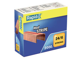 Nieten Rapid Nieten Rapid 24/6 verkoperd red stripe 2000 stuks
