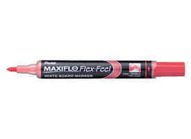 Whiteboardmarker Pentel MWL5SBF Maxiflo rond 1.5-4.5mm rood