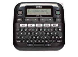 Labelprinter Brother P-touch TZe PT-D210 desktop qwerty 12mm zwart in koffer
