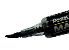 Whiteboardmarker Pentel MWL5SBF Maxiflo rond 1.5-4.5mm zwart