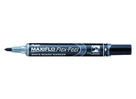 Whiteboardmarker Pentel MWL5SBF Maxiflo rond 1.5-4.5mm zwart