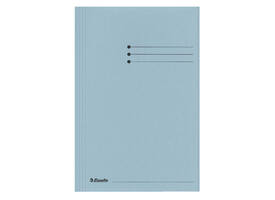 Dossiermap Esselte folio 3 kleppen manilla 275gr blauw
