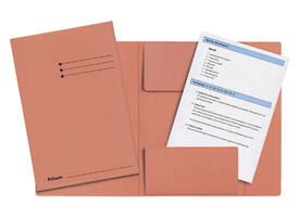 Dossiermap Esselte folio 3 kleppen manilla 275gr oranje
