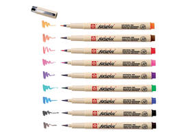 Brushstift Bruynzeel Sakura Pigma assorti 9 stuks