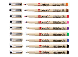 Brushstift Bruynzeel Sakura Pigma assorti 9 stuks
