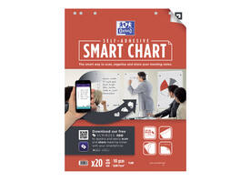 Flipoverpapier Oxford smart 60x80cm zelfklevend blanco 90gr 20 vel