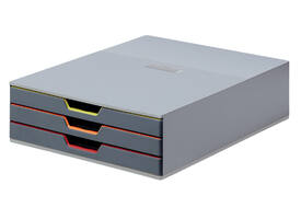 Ladenbox Durable Varicolor 3 laden grijs