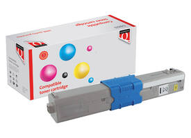 Toner Quantore alternatief tbv Oki 44469704 geel