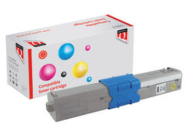 Toner Quantore alternatief tbv Oki 44973533 geel