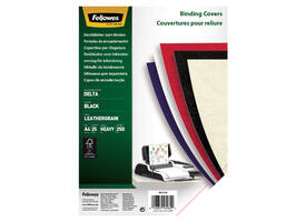 Voorblad Fellowes A4 lederlook zwart 25 stuks