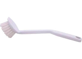 Afwasborstel Cleaninq basis plastic met ronde kop wit