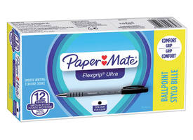 Balpen Paper Mate Flexgrip Ultra stick medium zwart
