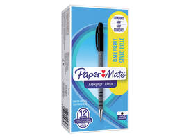 Balpen Paper Mate Flexgrip Ultra stick medium zwart