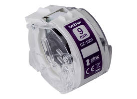 Etiket Brother CZ-1001 multifunctioneel 9mm 1 rol á 5m wit