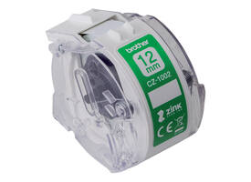 Etiket Brother CZ-1002 multifunctioneel 12mm 1 rol á 5m wit