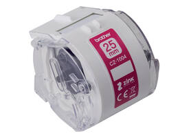 Etiket Brother CZ-1004 multifunctioneel 25mm 1 rol á 5m wit