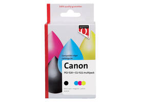 Inktcartridge Quantore alternatief tbv Canon PGI-520 CLI-521 2 zwart + 3 kleuren